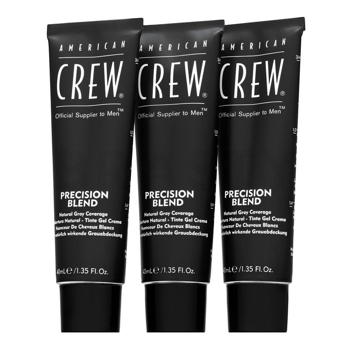 American crew precision blend natural gray coverage culoarea părului pentru bărbati medium ash 5-6 3 x 40 ml