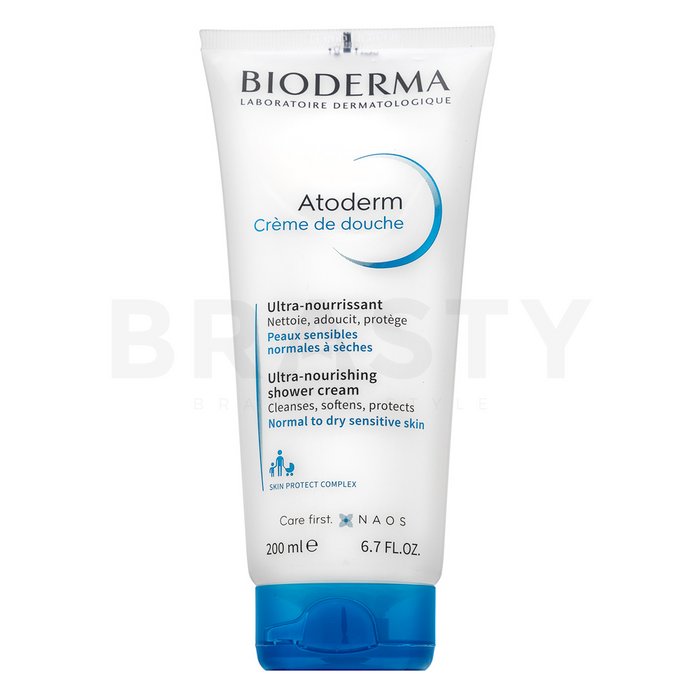 Bioderma atoderm créme de douche ultra-nourishing shower cream cremă hrănitoare cu efect de protecție și curățare pentru piele uscată și atopică 200 ml
