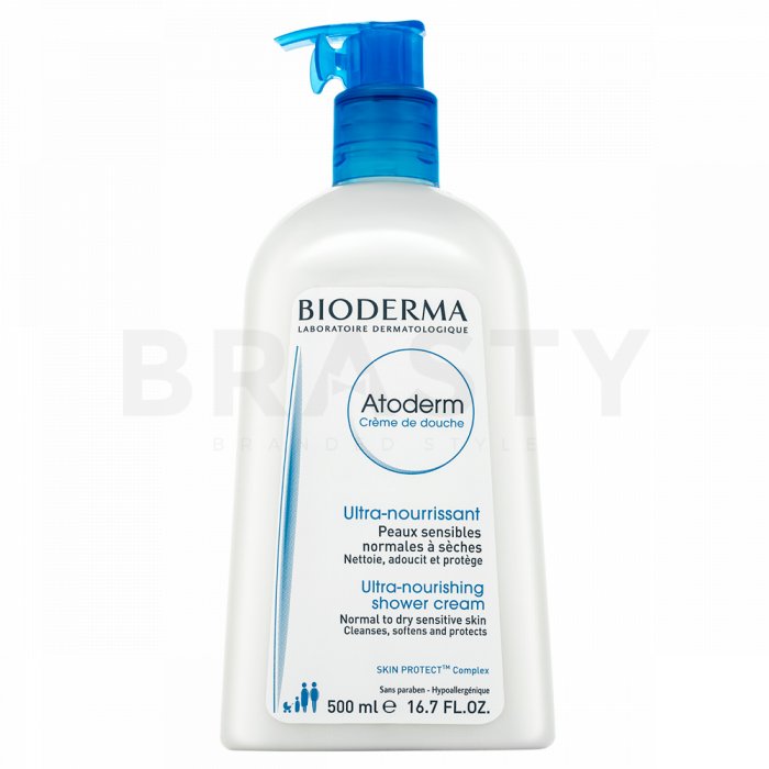 Bioderma atoderm créme de douche ultra-nourishing shower cream cremă hrănitoare cu efect de protecție și curățare pentru piele uscată și atopică 500 ml