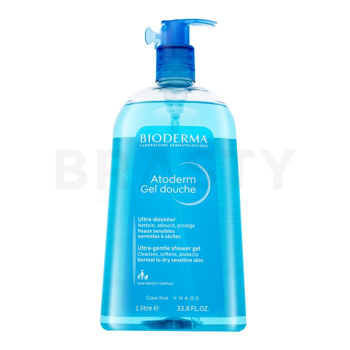 Bioderma atoderm gel douche gentle shower gel gel de curățare și hrănire pentru piele uscată și atopică 1000 ml