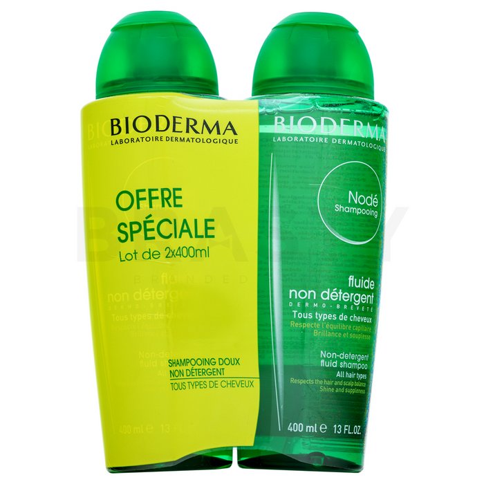 Bioderma nodé non-detergent fluid shampoo pentru toate tipurile de păr 2 x 400 ml