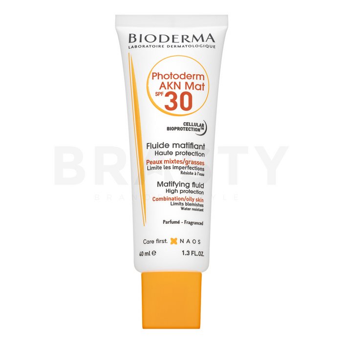 Bioderma photoderm akn mat spf30 matifying fluid loțiune de protecție solară pentru piele sensibilă 40 ml