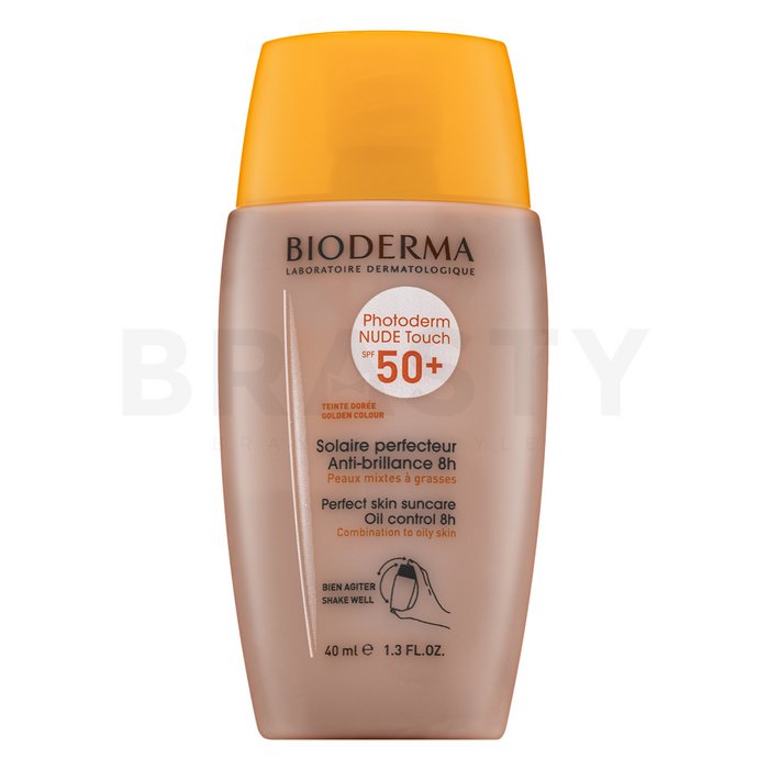 Bioderma photoderm nude touch perfect skin spf 50+ golden colour loțiune de protecție solară pentru piele normală / combinată 40 ml