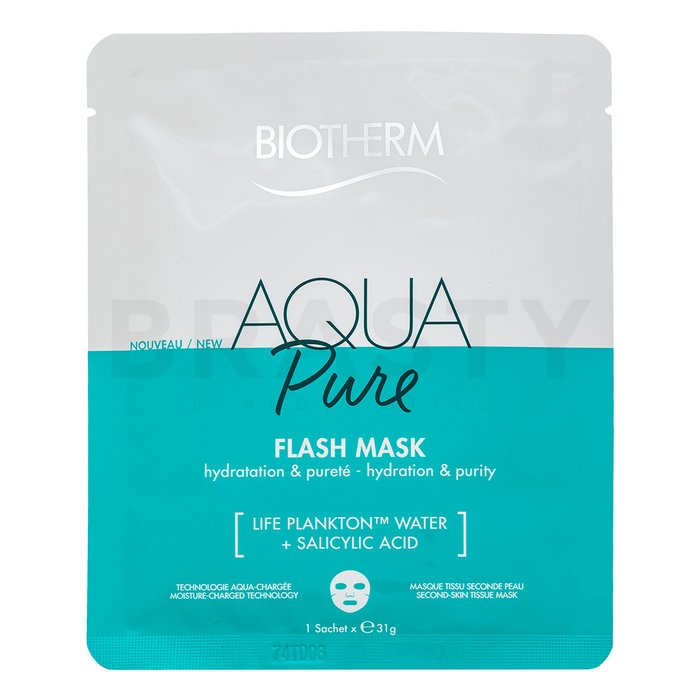 Biotherm aqua pure flash mask mască de curățare cu efect de hidratare 31 g