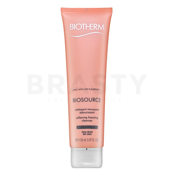 Biotherm Biosource Softening Foaming Cleanser gel de curățare și hrănire pentru piele uscată 150 ml