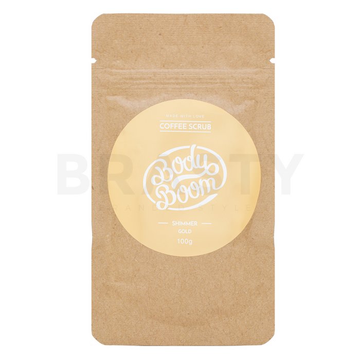 Bodyboom coffee scrub shimmer gold exfoliant pentru toate tipurile de piele 100 g