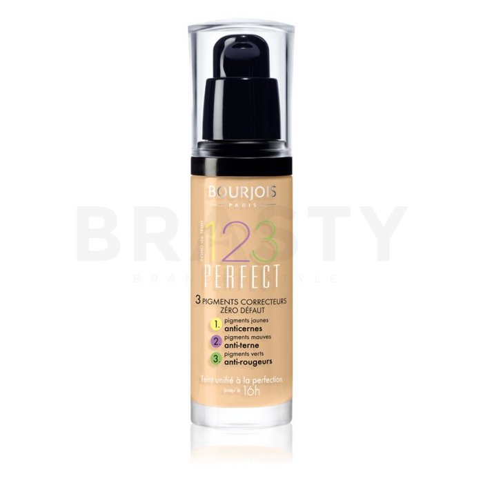 Bourjois 123 perfect foundation 53 light biege fond de ten lichid împotriva imperfecțiunilor pielii 30 ml