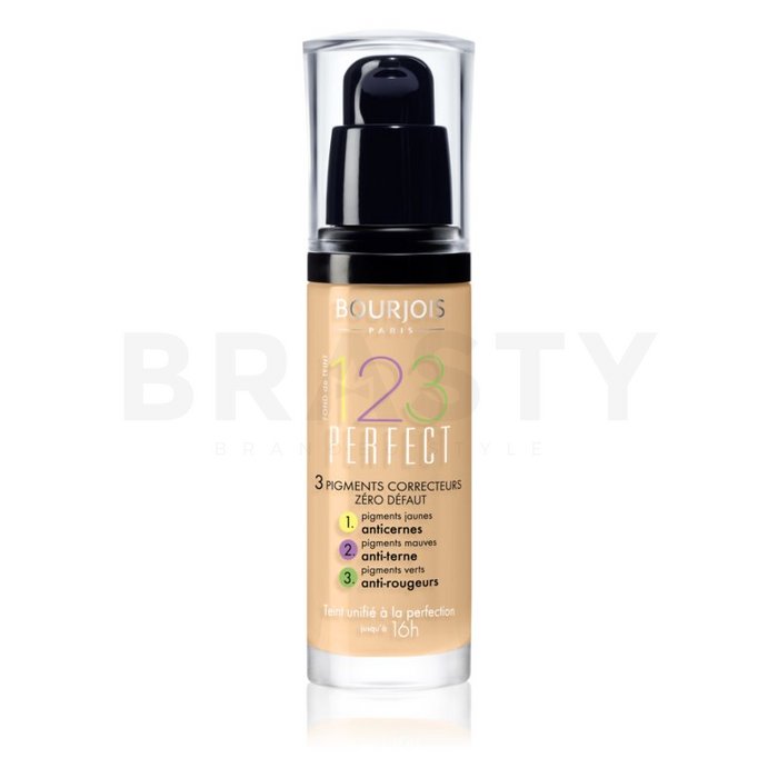 Bourjois 123 Perfect Foundation 53 Light Biege fond de ten lichid împotriva imperfecțiunilor pielii 30 ml