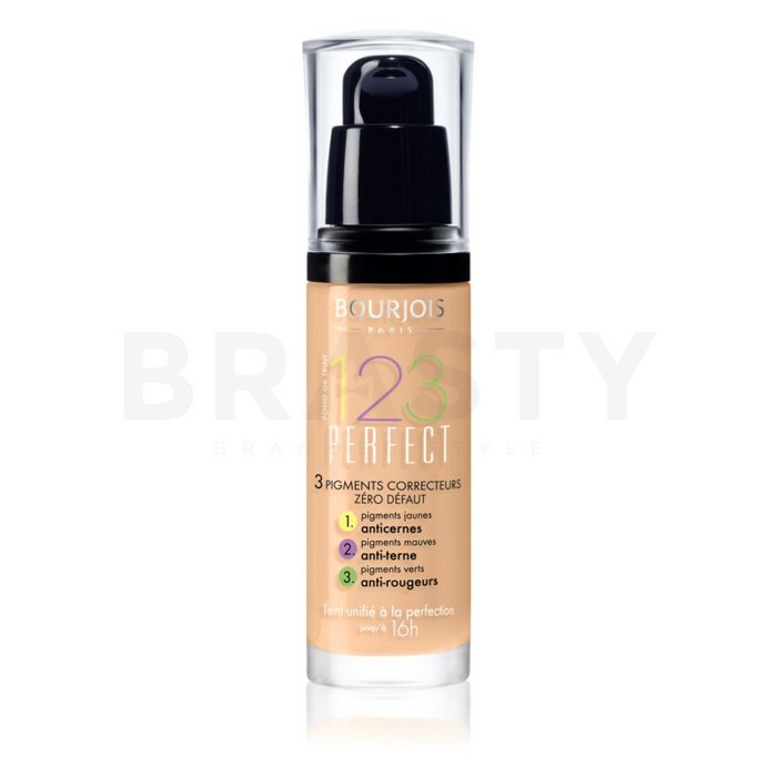 Bourjois 123 perfect foundation 55 dark beige fond de ten lichid împotriva imperfecțiunilor pielii 30 ml