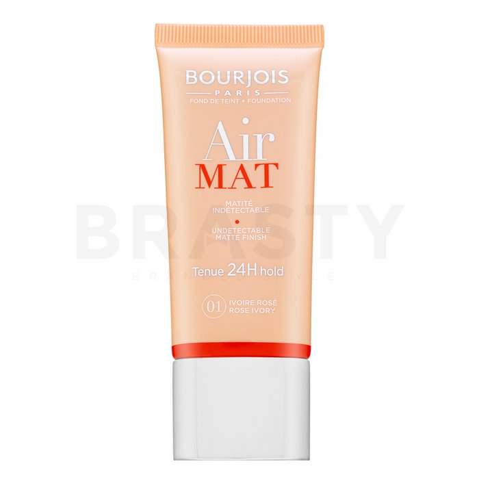 Bourjois air mat 24h undetectable matte finish - 01 rose ivory fond de ten lichid pentru efect mat 30 ml