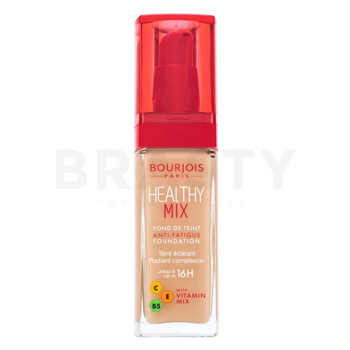 Bourjois healthy mix anti-fatigue foundation - 052 vanille fond de ten lichid pentru o piele luminoasă și uniformă 30 ml