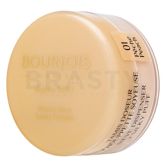 Bourjois loose powder 01 peach pudră pentru o piele luminoasă și uniformă 32 g