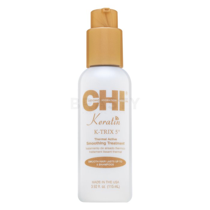 Chi keratin k-trix 5 thermal active smoothing treatment lapte de styling pentru netezire pentru păr aspru si indisciplinat 115 ml