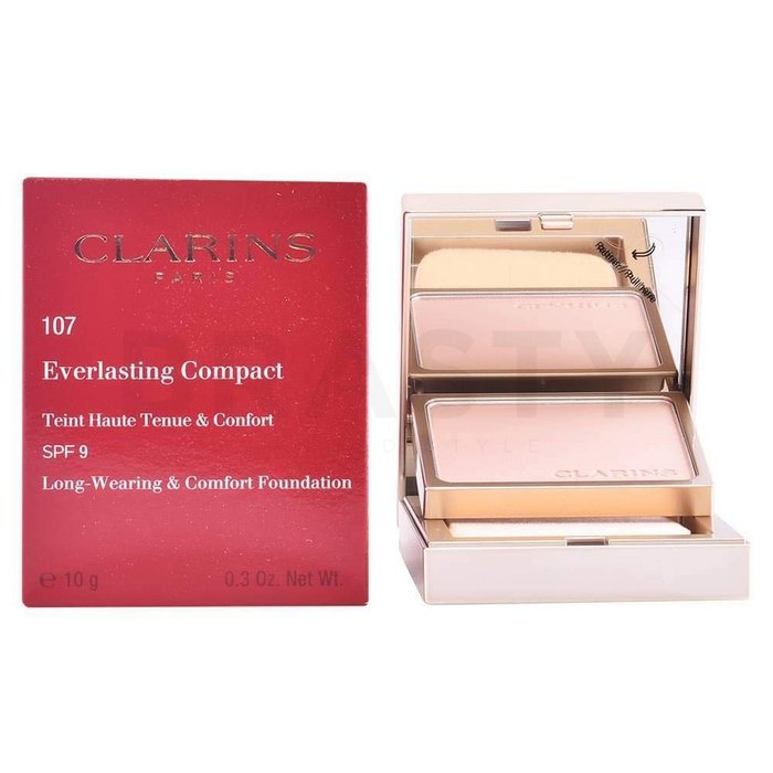 Clarins Everlasting Compact Foundation 107 Beige pudra machiaj 10 g