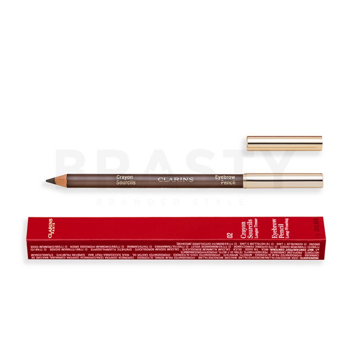 Clarins eyebrow pencil 02 light brown creion sprâncene 2in1 1,3 g
