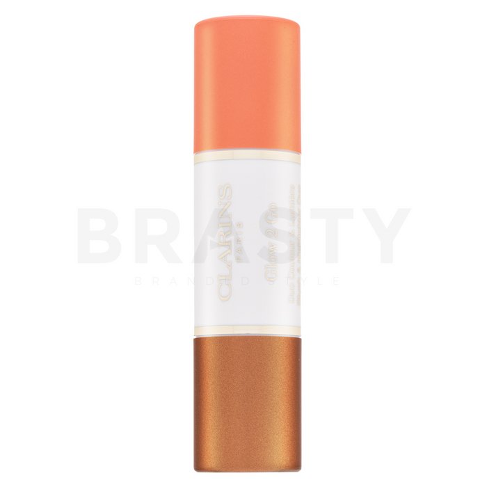 Clarins glow 2 go blush highlighter 02 golden peach blush cremos 2in1 2x4 g
