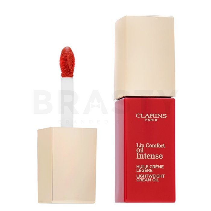 Clarins lip comfort oil intense 07 intense red lip gloss cu efect de hidratare 7 ml