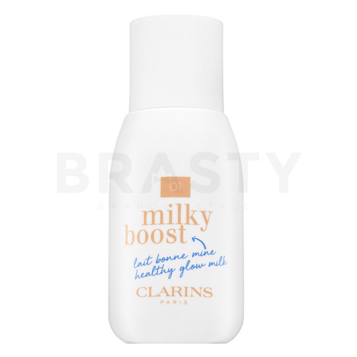 Clarins milky boost foundation - 01 cream emulsii tonice și hidratante pentru o piele luminoasă și uniformă 50 ml