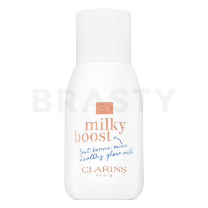 Clarins milky boost foundation - 03 cashew emulsii tonice și hidratante pentru o piele luminoasă și uniformă 50 ml
