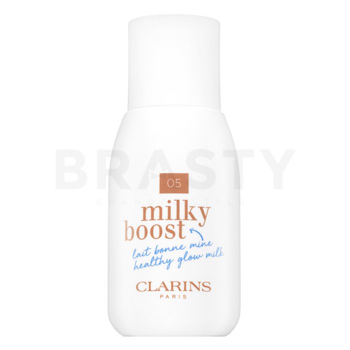 Clarins Milky Boost Foundation - 05 Sandalwood emulsii tonice și hidratante pentru o piele luminoasă și uniformă 50 ml