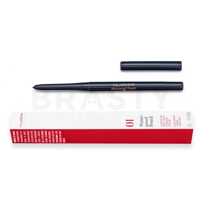Clarins waterproof eye pencil 01 black tulip creion dermatograf waterproof 0,3 g