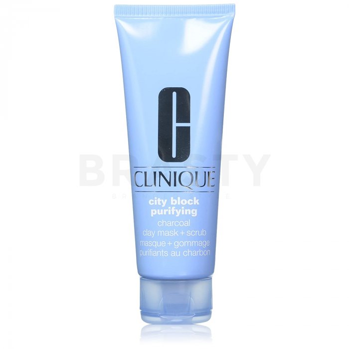 Clinique city block purifying charcoal clay mask + scrub mască de curățare și exfoliere pentru minimizarea porilor 100 ml