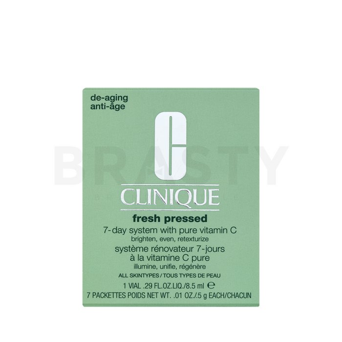 Clinique fresh pressed 7-day system with pure vitamin c ser cu hidratare intensivă pentru o piele luminoasă și uniformă 7x0,5 g