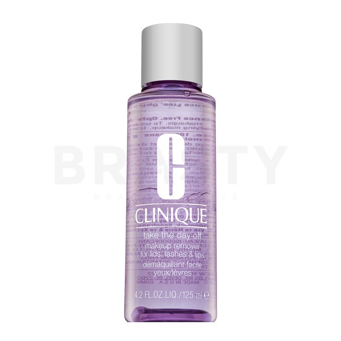 Clinique Take The Day Off Makeup Remover For Lids Lashes Lips Demachiant In Doi Pasi Pentru Stergerea Machiajului Durabil Si Rezistent La Apa 125 Ml