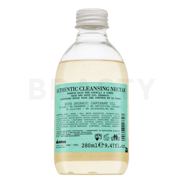 Davines authentic cleansing nectar sampon de curatare pentru hidratarea părului 280 ml