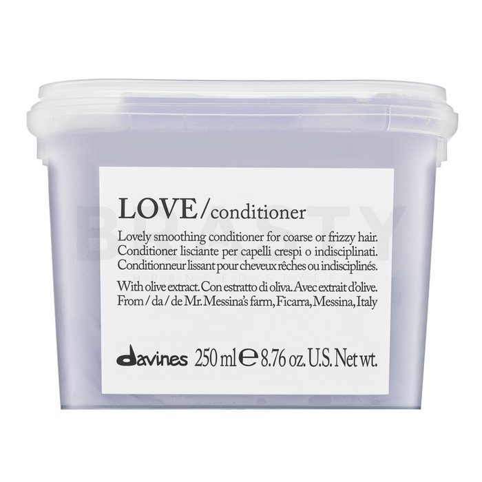 Davines essential haircare love smoothing conditioner balsam pentru netezire pentru păr aspru si indisciplinat 250 ml