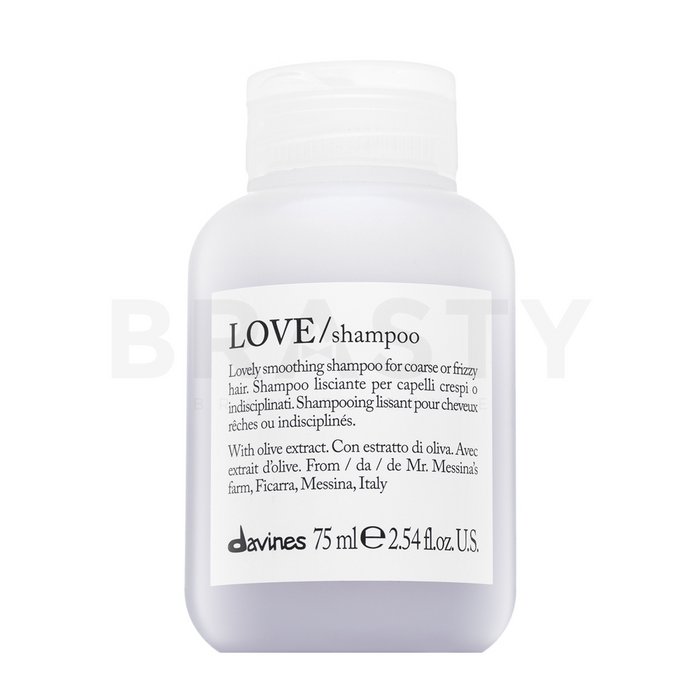 Davines essential haircare love smoothing shampoo șampon pentru finețe și strălucire a părului 75 ml