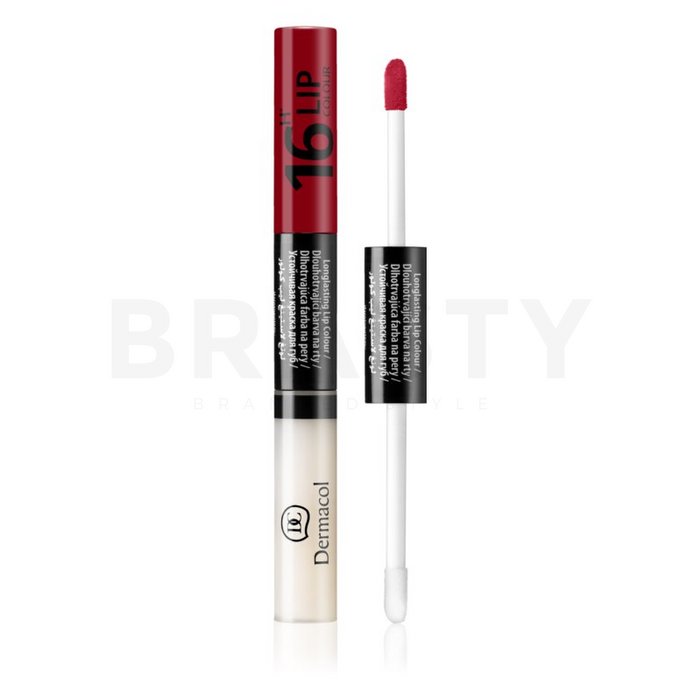 Dermacol 16h lip colour n. 08 ruj si luciu de buze cu persistenta indelungata 2 in 1 7,1 ml