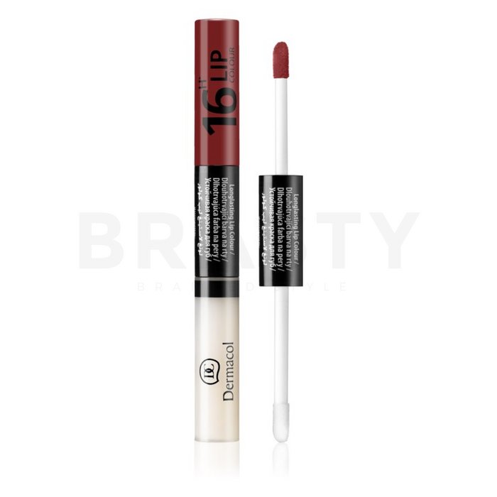 Dermacol 16h lip colour n. 12 ruj si luciu de buze cu persistenta indelungata 2 in 1 7,1 ml