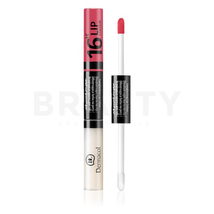 Dermacol 16h lip colour n. 16 ruj si luciu de buze cu persistenta indelungata 2 in 1 7,1 ml