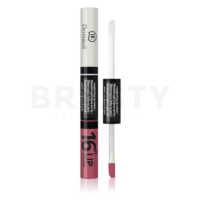Dermacol 16h lip colour n. 28 ruj si luciu de buze cu persistenta indelungata 2 in 1 7,1 ml