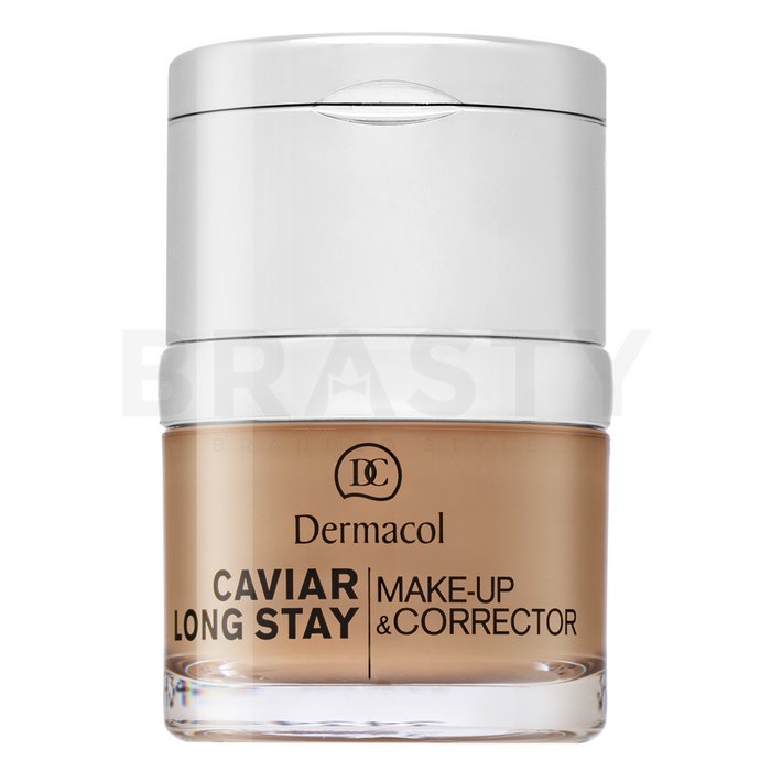 Dermacol caviar long stay make-up   corrector 5 cappuccino caviar long stay machiaj și perfecting corrector 30 ml
