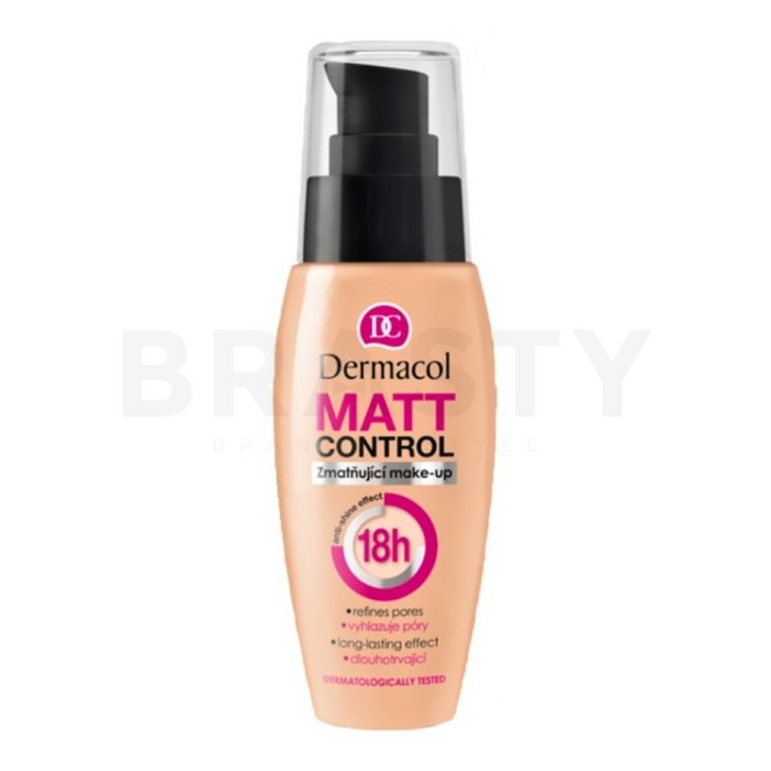 Dermacol matt control make-up n. 02 fond de ten lichid cu efect matifiant 30 ml