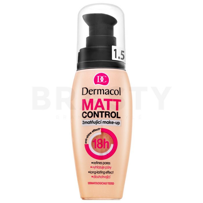 Dermacol matt control make-up n. 1,5 fond de ten lichid cu efect matifiant 30 ml