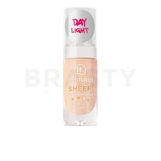 Dermacol sheer face illuminator day light fluid pentru infrumusetare pentru o piele luminoasă și uniformă 15 ml
