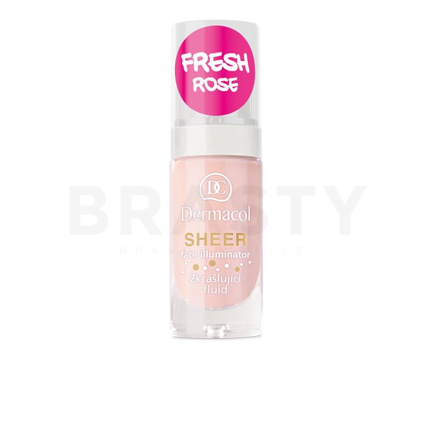 Dermacol sheer face illuminator fresh rose fluid pentru infrumusetare pentru o piele luminoasă și uniformă 15 ml