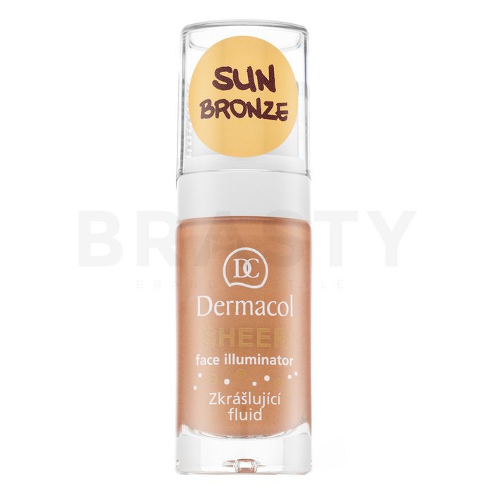 Dermacol Sheer Face Illuminator Sun Bronze fluid pentru infrumusetare pentru o piele luminoasă și uniformă 15 ml