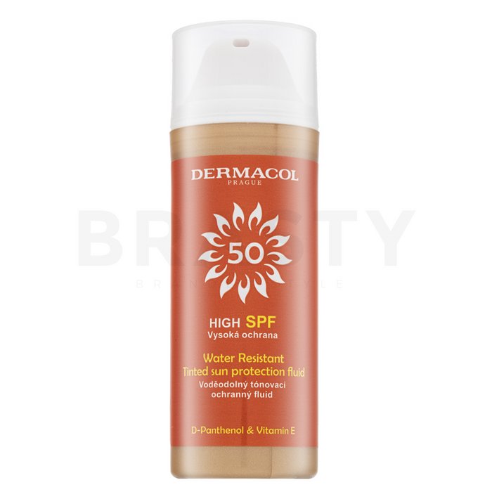 Dermacol sun tinted water resistant fluid spf50 cremă de protecție solară pentru uniformizarea culorii tenului 50 ml
