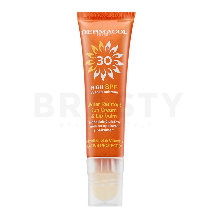 Dermacol sun water resistant sun cream   lip balm spf30 balsam de buze cu protectie solara rezistent la apa 30 ml