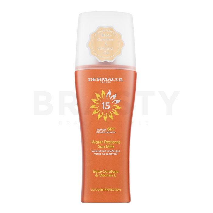Dermacol sun water resistant sun milk spf15 spray loțiune bronzantă spray 200 ml