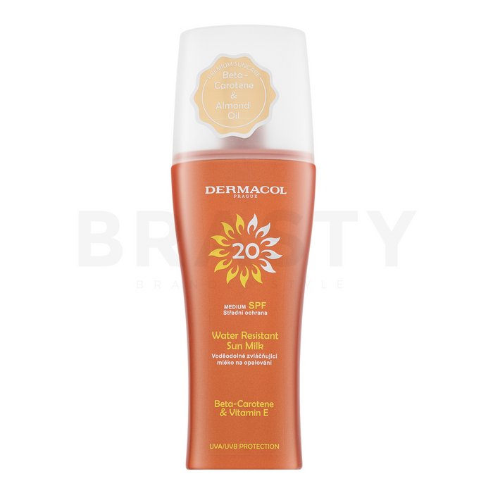 Dermacol sun water resistant sun milk spf20 spray loțiune bronzantă spray 200 ml