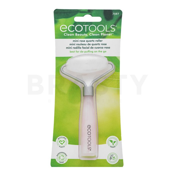 EcoTools Mini Rose Quartz Roller rolă pentru masaj facial