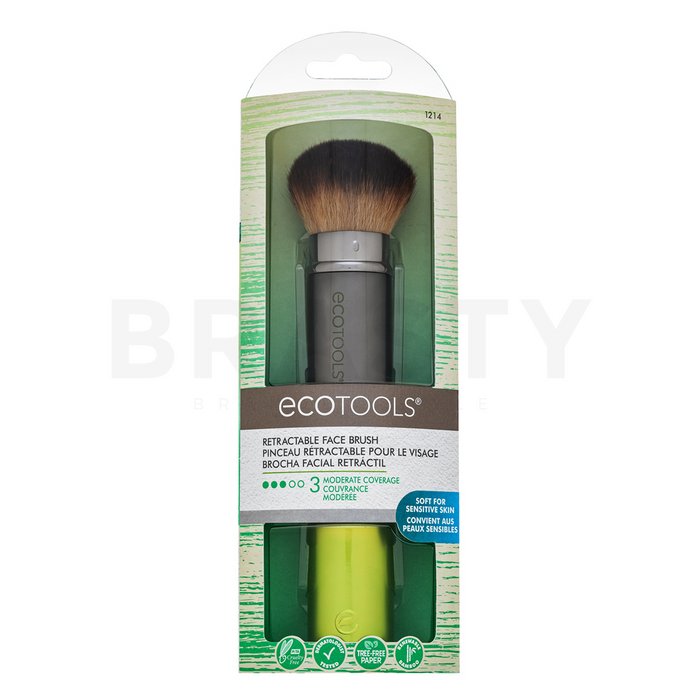 Ecotools recycled retractable kabuki brush pensulă pentru make-up kabuki