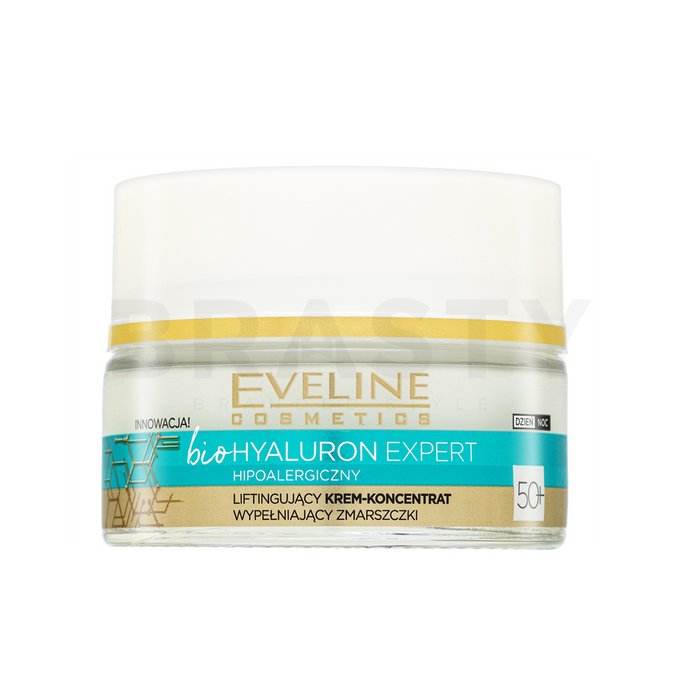 Eveline bio hyaluron expert intensive regenerating rejuvenatin cream 50+ cremă cu efect de lifting și întărire anti riduri 50 ml