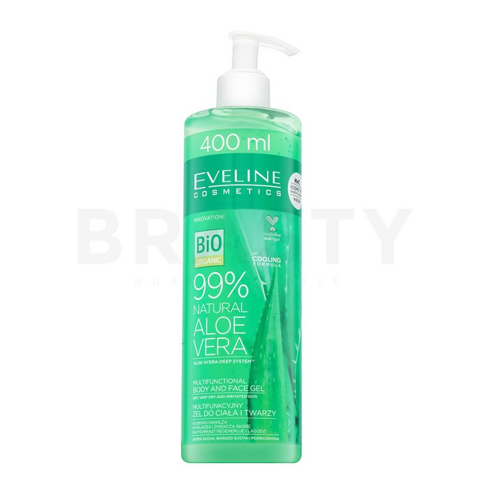 Eveline bio organic 99% natural aloe vera multifunctional body   face gel gel de piele cu efect de hidratare 400 ml