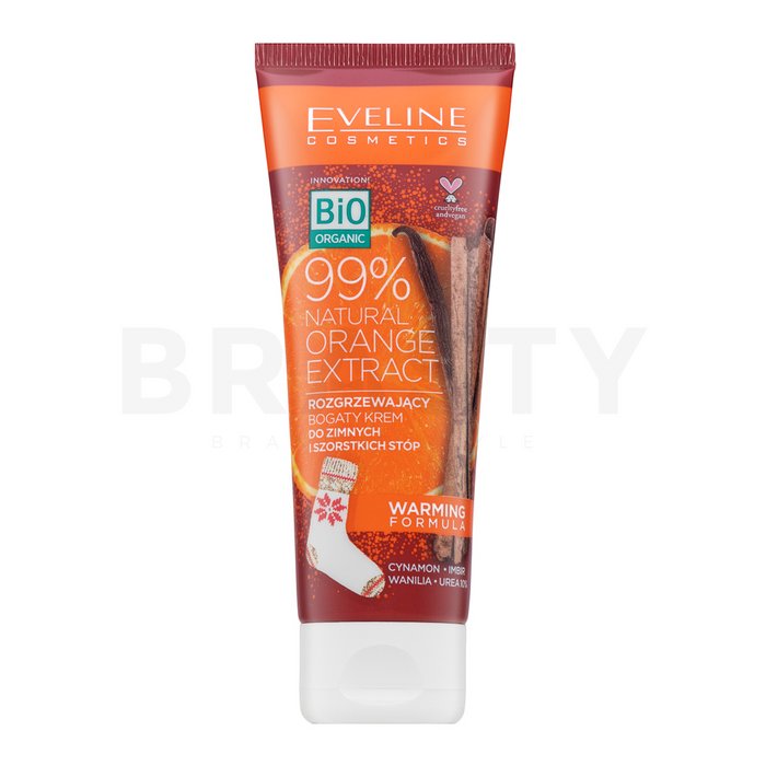 Eveline bio organic 99% natural orange extract regenerating foot cream crema de picioare pentru piele uscata 75 ml